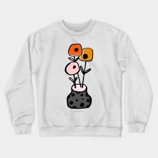 Retro Poppies Crewneck Sweatshirt